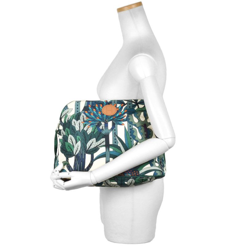 Hermes Bolide Pouch Silk Green TGM Botanical