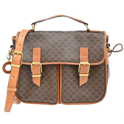 Celine Shoulder Bag Macadam Circle Charm Pvcleather 67kb003