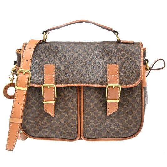 Celine Shoulder Bag Macadam Circle Charm Pvcleather 67kb003