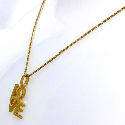 Saint Laurent LOVE Necklace Gold 669087y1500 Excellent Condition