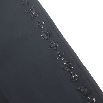 Louis Vuitton 23SS Monogram Sequined Trousers Easy Pants Black 40 Made In