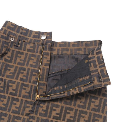 Fendi Mini Skirt Size 38 FF Double F Zucca Allover Tight Skirt 20250724 Ra5597