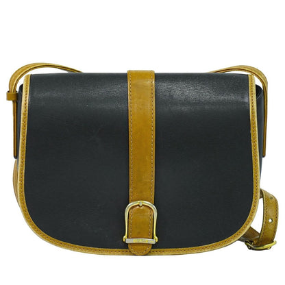 Celine Leather Shoulder Bag Pochette Black