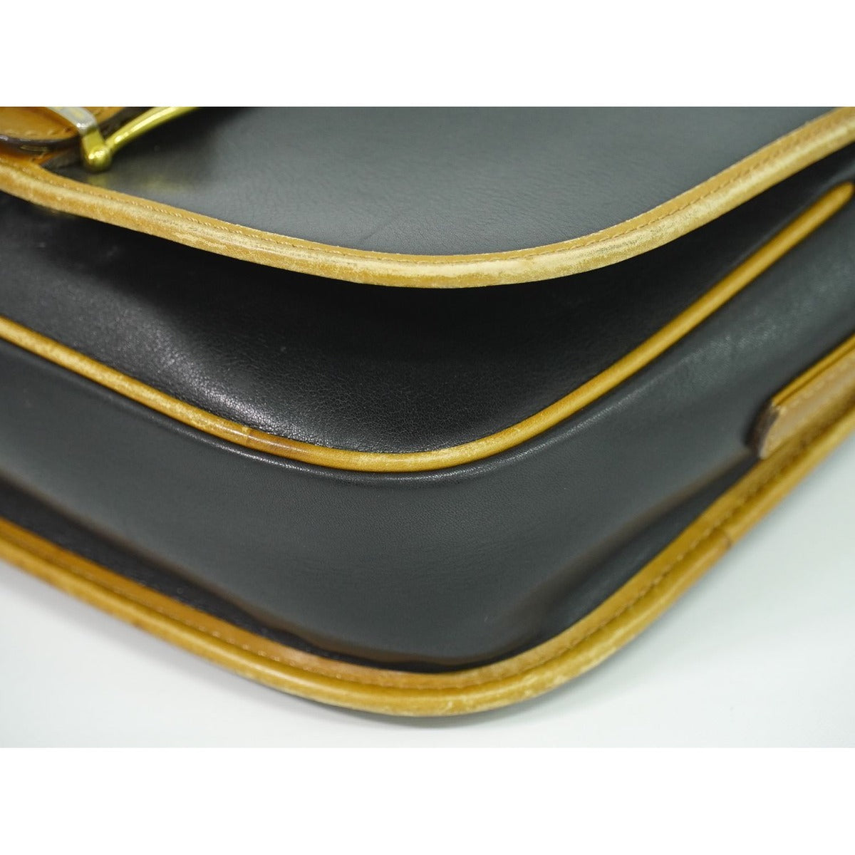 Celine Leather Shoulder Bag Pochette Black — view 7