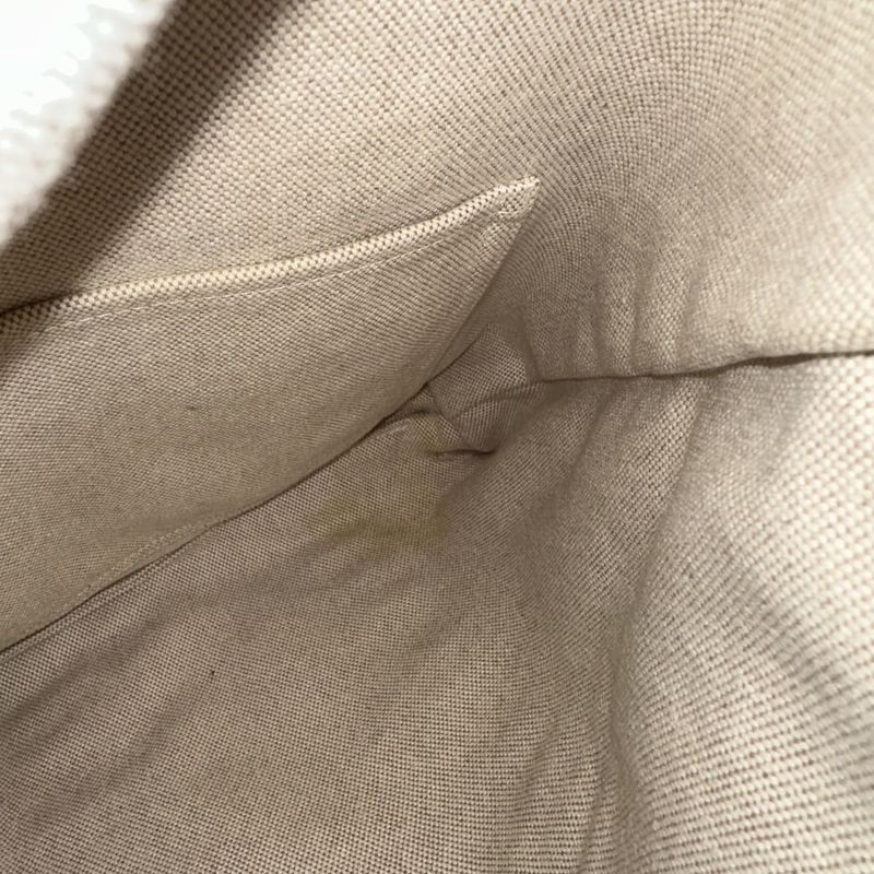 Hermes New Fourre Tout Tote Handbag Beige Brown Canvas Women Men Fashion