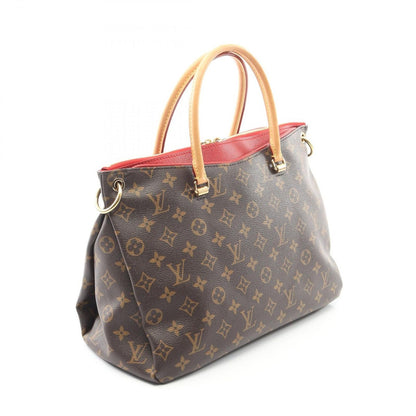Louis Vuitton Handbag Pallas Cerise Canvas Leather Brown Red — view 2