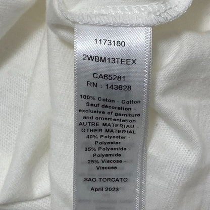 Dior Logo Cannage Embroidery Cotton Short Sleeve T-Shirt Kids Size 12 White