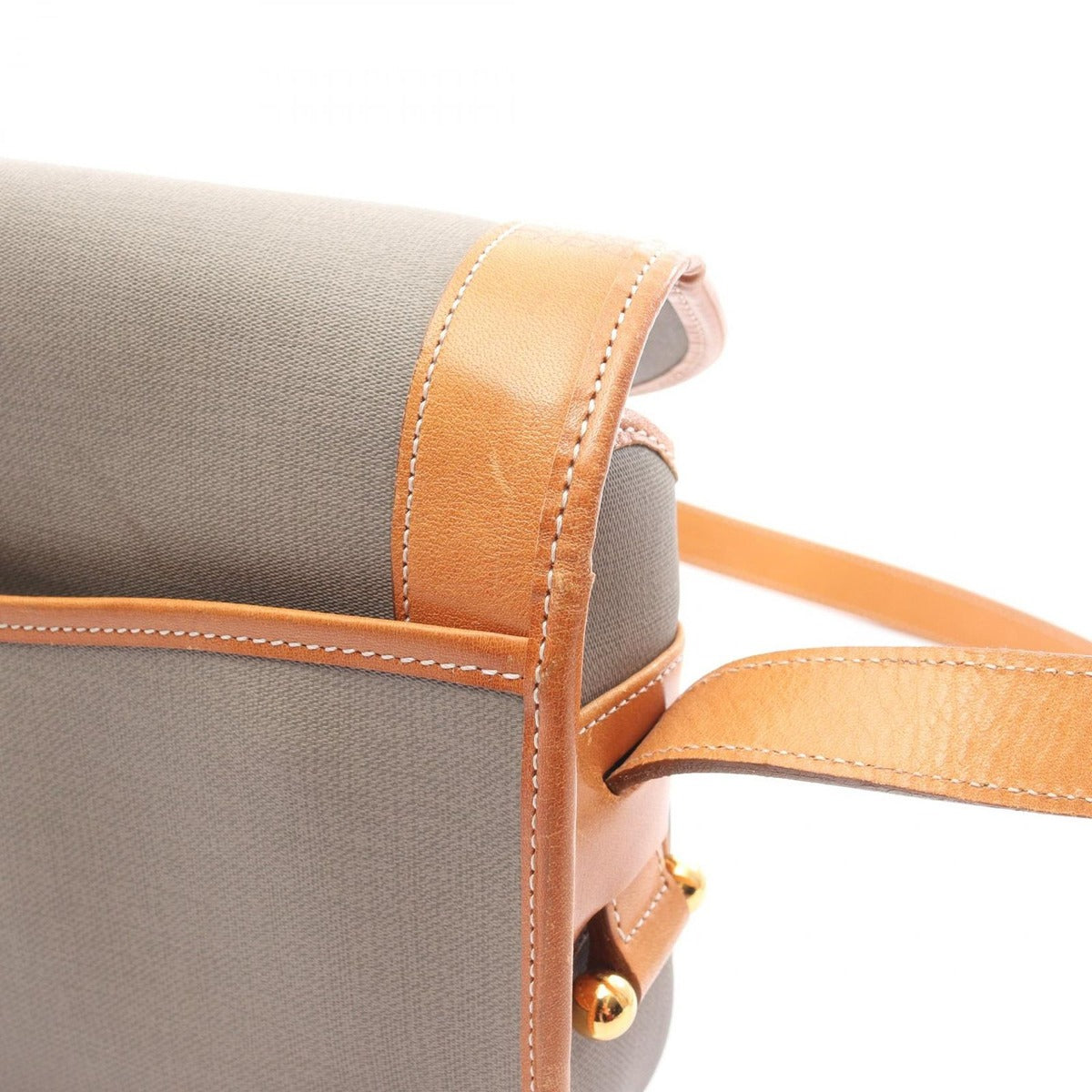 Dior Shoulder Bag Cdlogo Gray Canvas Leather — view 14