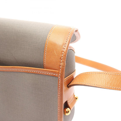 Dior Shoulder Bag Cdlogo Gray Canvas Leather — view 14