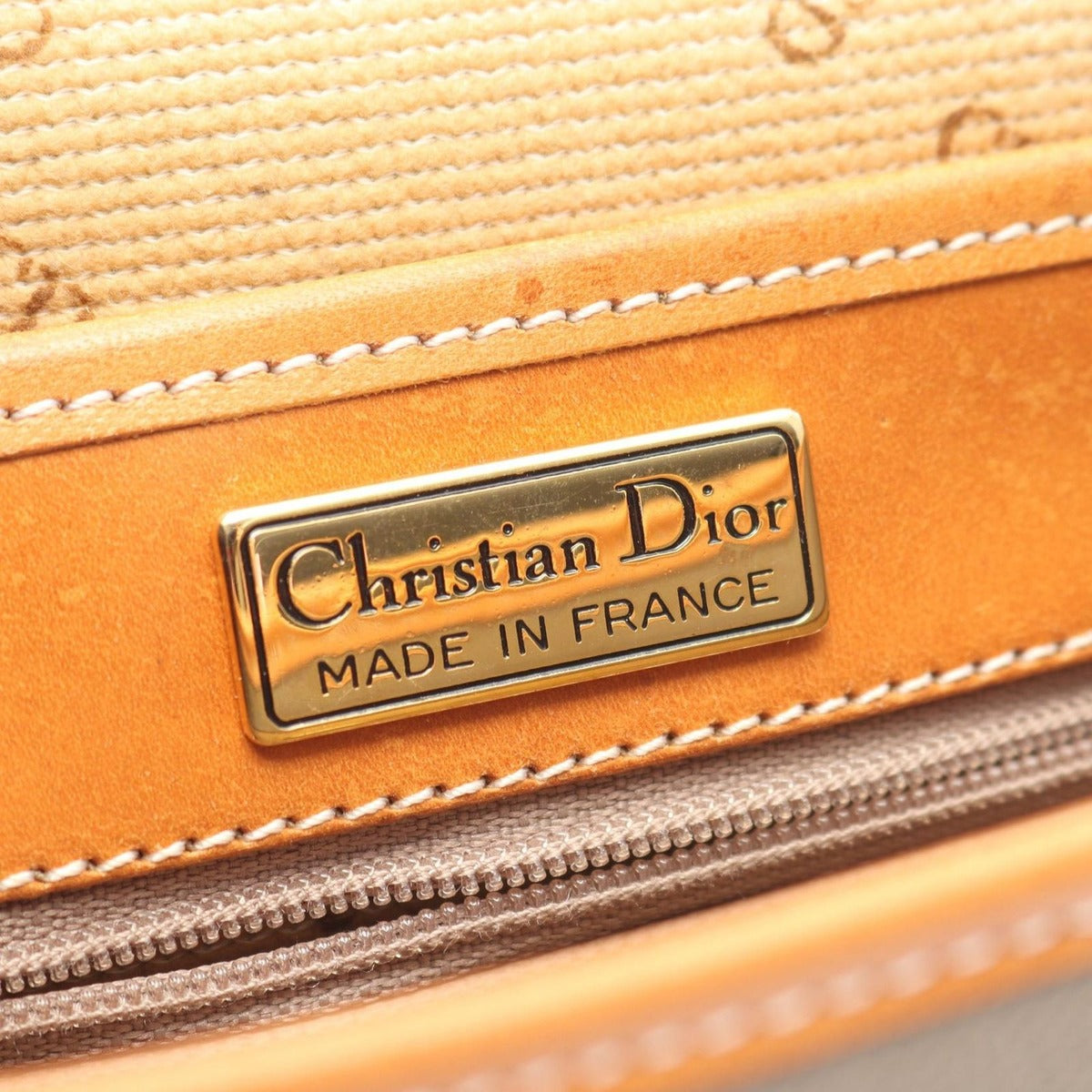 Dior Shoulder Bag Cdlogo Gray Canvas Leather — view 4