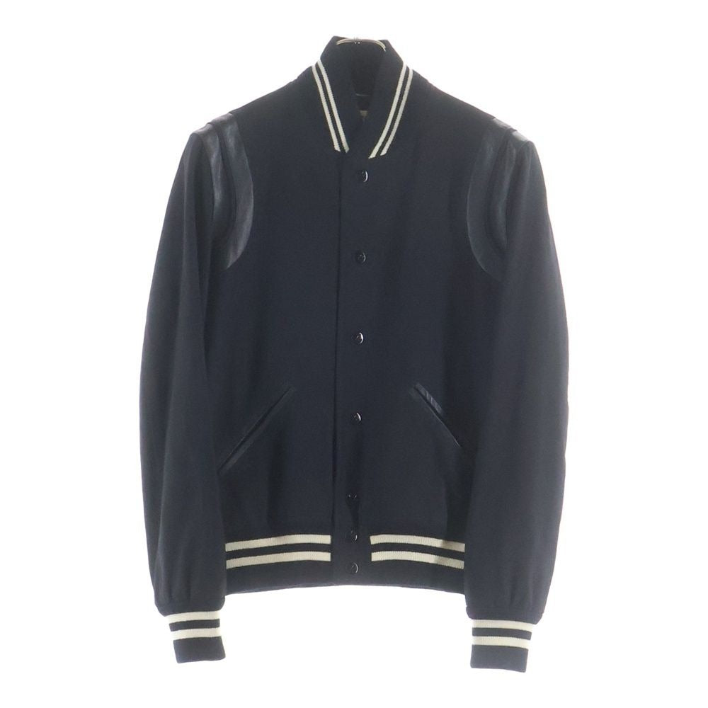 Saint Laurent Paris Teddy Jacket Stadium Bomber Black