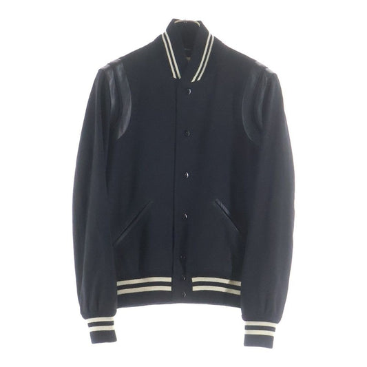 Saint Laurent Paris Teddy Jacket Stadium Bomber Black