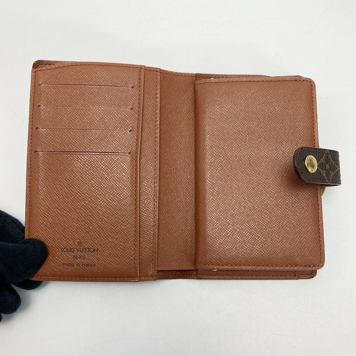 Louis Vuitton Monogram Portomone Viet Viennois M61663 Clasp Bifold Wallet