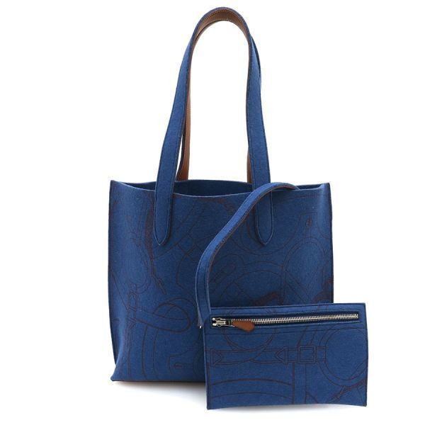 Hermes Karimi MM Leather Blue