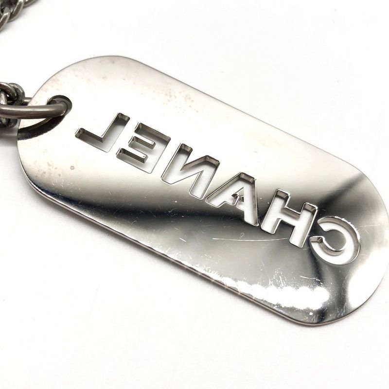 Chanel Bag Charm Silver Color Used 005985