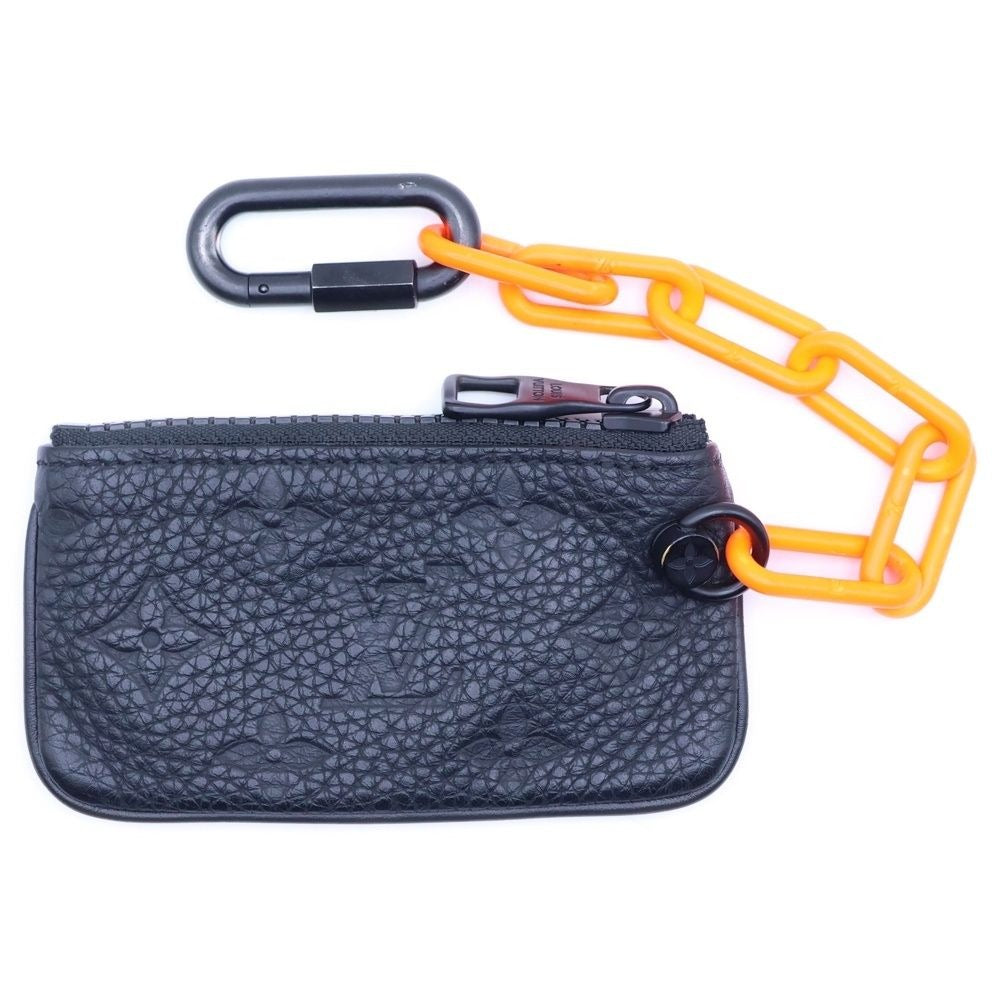 Louis Vuitton Taurillon Monogram Leather Coin Case with Chi-n Black