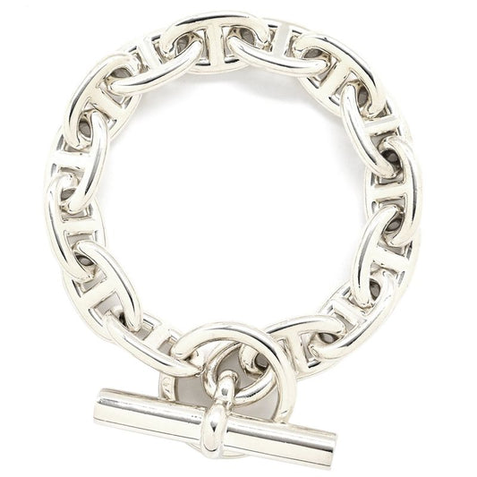 Hermes Bracelet Chaine D'ancre MM Silver 925 Silver 14 Frames Star Ring Silver