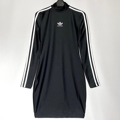 Balenciaga Adidas Long Sleeve Dress Black