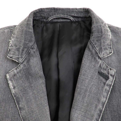 Balenciaga 23aw Washed Denim Tailored Jacket 767953 Tpw54 Charcoal 48