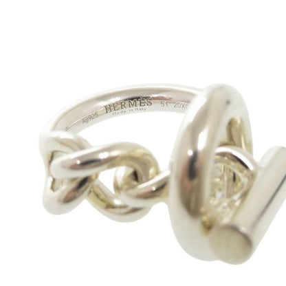 Hermes Croisette Silver 925 Size 51 Silver Ring 1172 Hermes