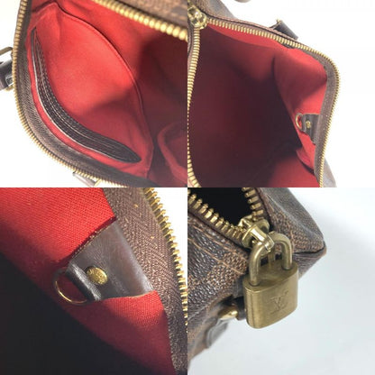 Louis Vuitton Handbag Speedy Bandoliere 25 N41368 Damier Canvas Ebène Brown