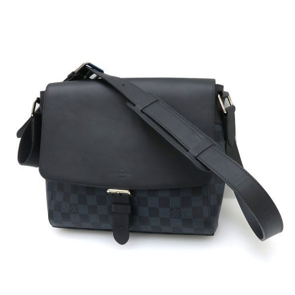 Louis Vuitton Damier Cobalt Newport Message Shoulder Bag Navy Blue