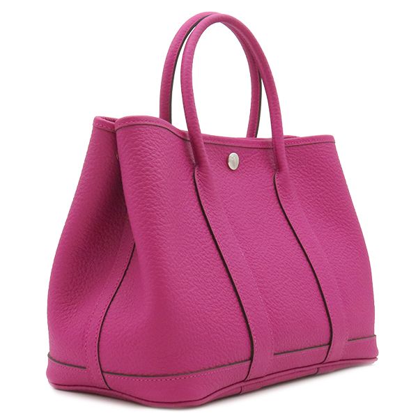 Hermes Tote Garden Party TPM Country Rose Purple Silver Hardware Purple