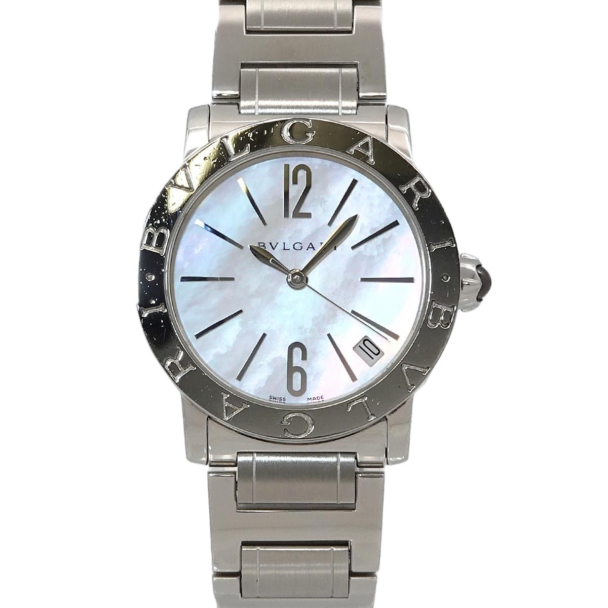 Bvlgari Boys Watch Date White Shell Automatic Winding