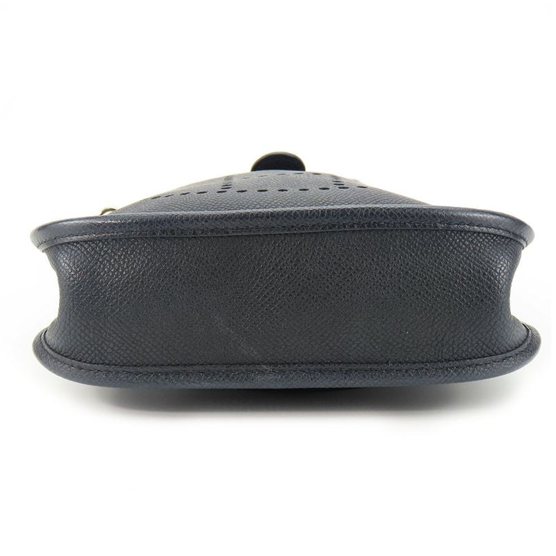 Hermes Shoulder Bag Evelyn TPM Vaux Epson Black Silver Hardware 16 X Engraved