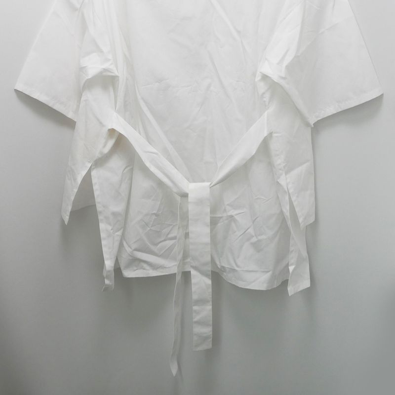 Hermes Chaine D'ancre Short Sleeve Button Shirt 36 White Chemise De