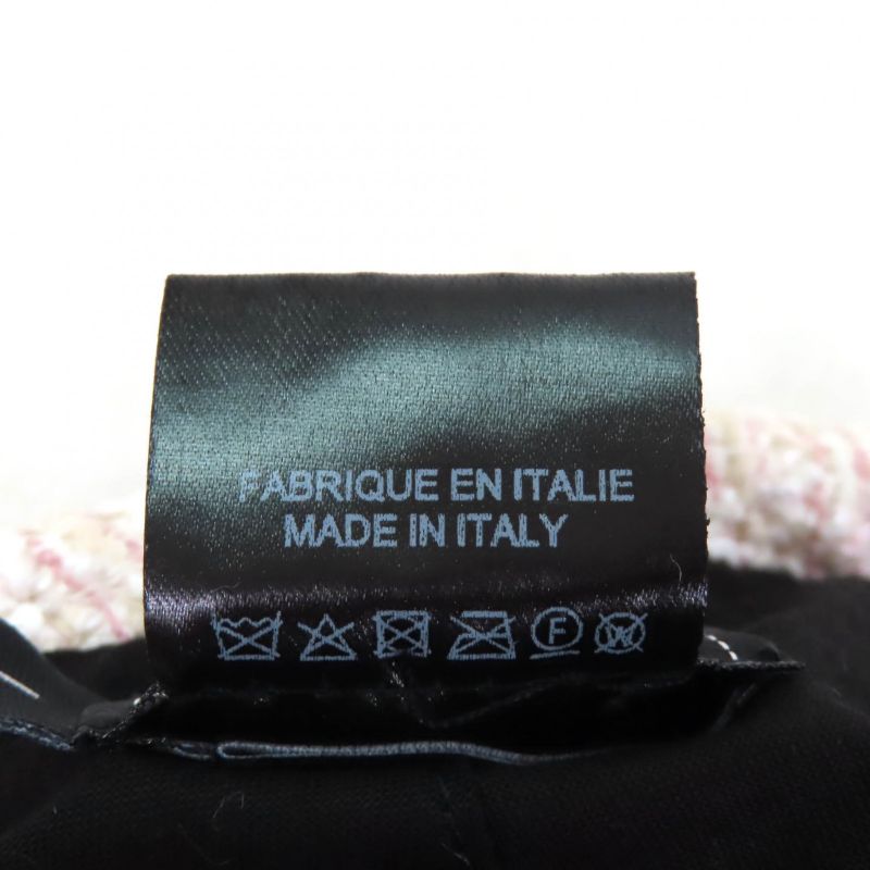 CHANEL 2024 24P Tweed Casket With Coco Mark Hardware Hat Pink L Made In Italy