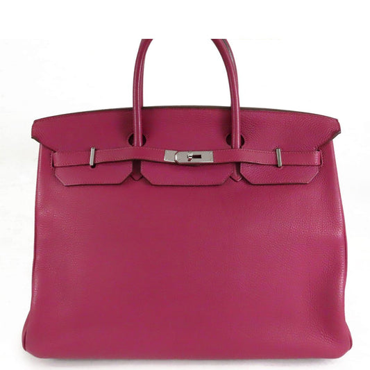 Hermes Birkin 40 Tosca Silver Togo Handbag