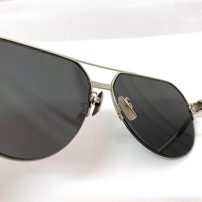 Bottega Veneta Sunglasses F21476 Silver Gray Mirror