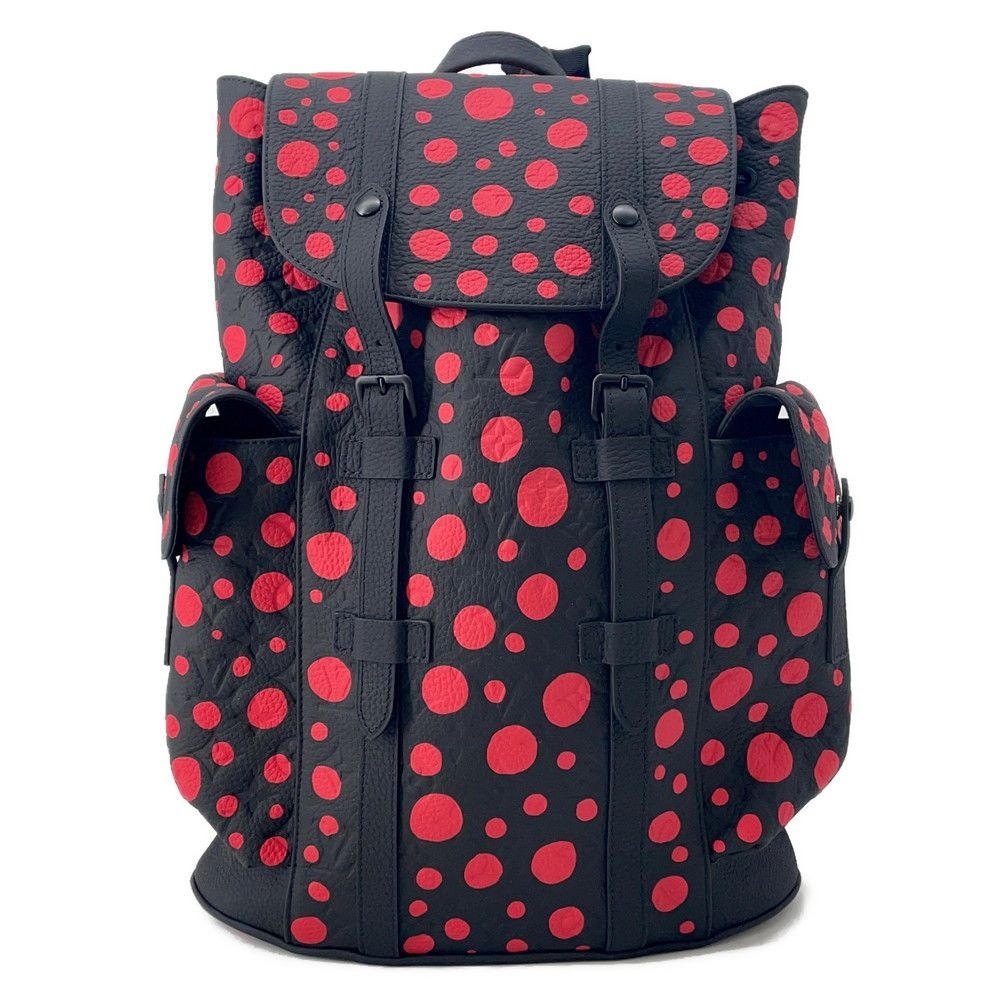 Louis Vuitton Backpack Taurillon Monogram Infinity Dot LV Yk Christopher MM Noir Black Red