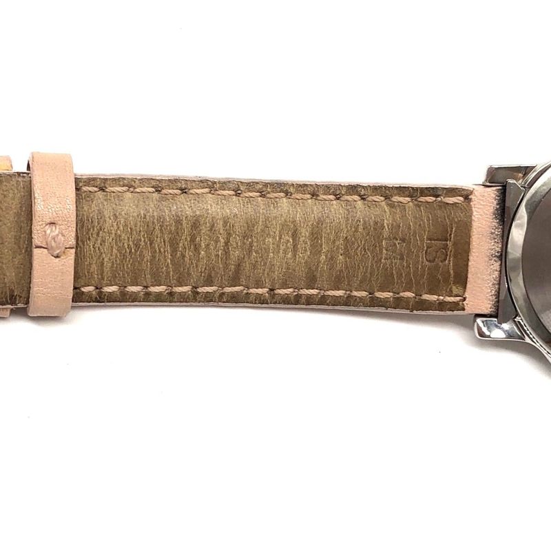 Bvlgari Solo Tempo St29s Quartz Date Pink Dial Leather Ladies Watch Stuck Junk