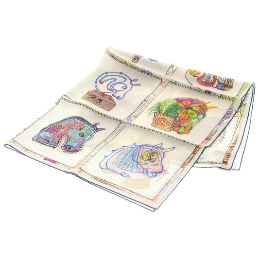 Hermes Carre 90 Scarf Cheval Oscope Silk Multi
