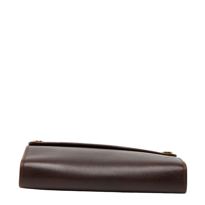 Dior CD Logo One Shoulder Bag Brown Leather Women's Dior