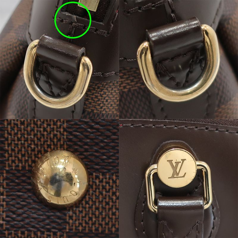 Louis Vuitton Salvi Damier N41399 Brown Gold Hardware Handbag Shoulder