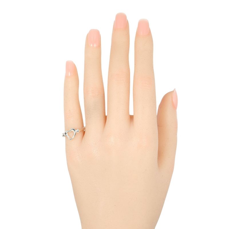 Tiffany & Co Open Heart Silver 925 Size 8 Ladies 2.5g Ring