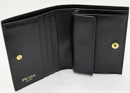 Prada Bifold Wallet With Coin Purse Vittelomove Triangle Compact Wallet Calf