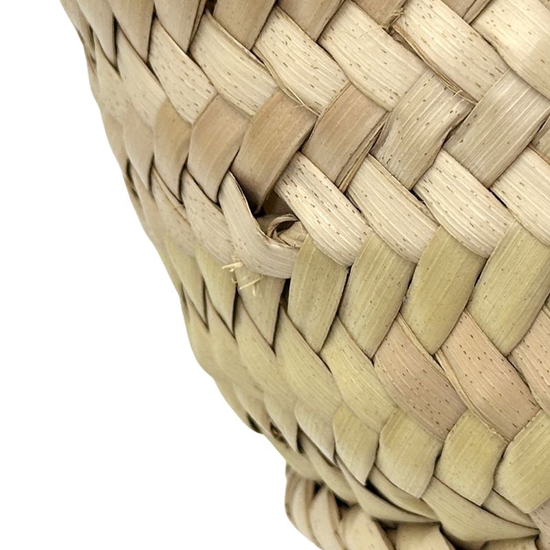 Loewe Bag Women's Brand Anagram Tote Leather Palm Leaf Basket Bag Small White