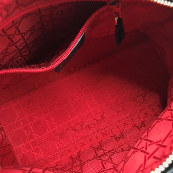 Dior Lady 2-Way Cannage Hand Bag Black