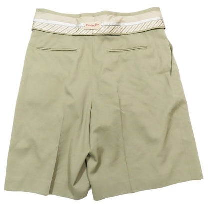 Unused 23SS DIOR Bermuda Shorts Tuck Slacks Half Pants Inside Out Waist Wool 48