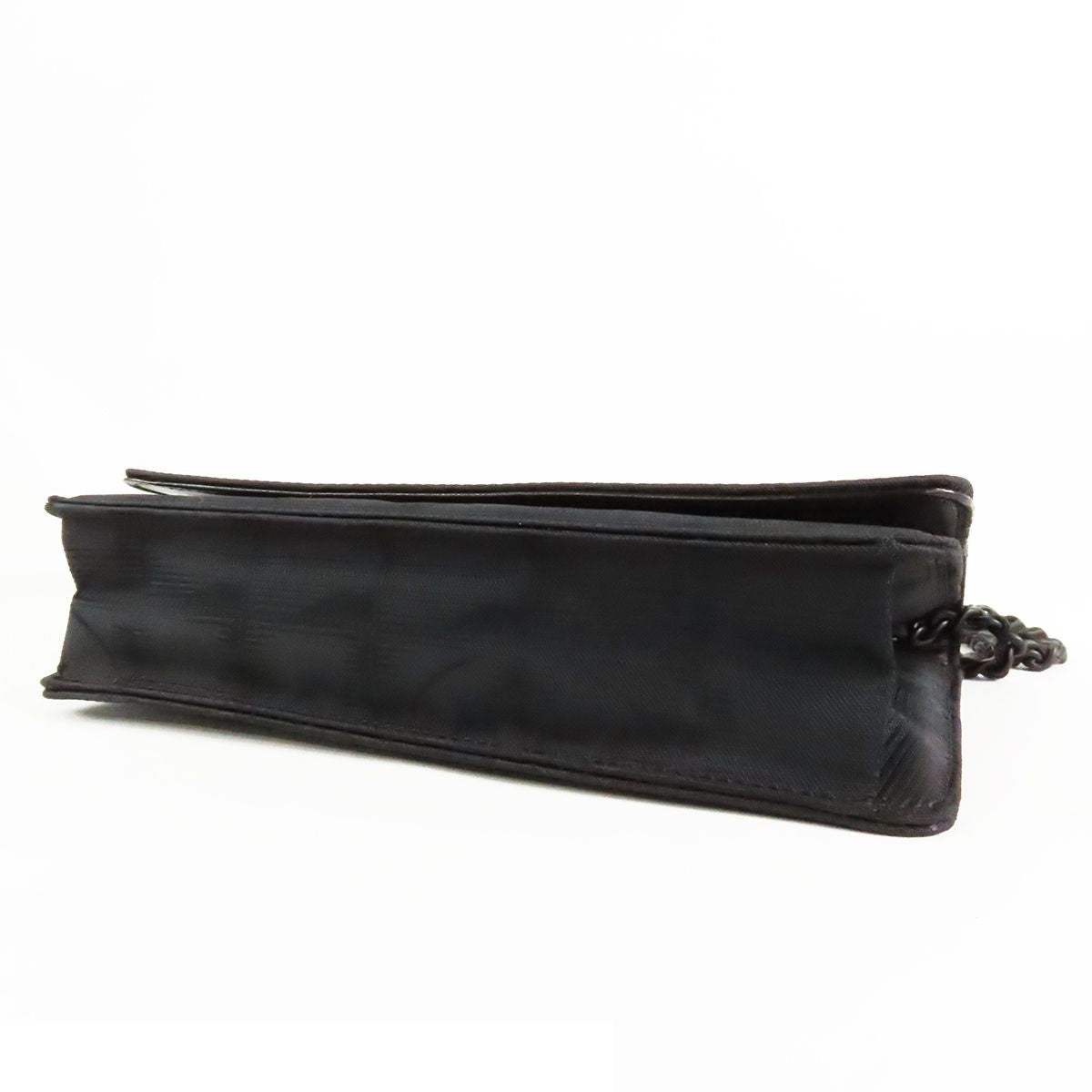 Chanel New Travel Line Wallet Black Nylon Leather Chain Shoulder Bag — view 3