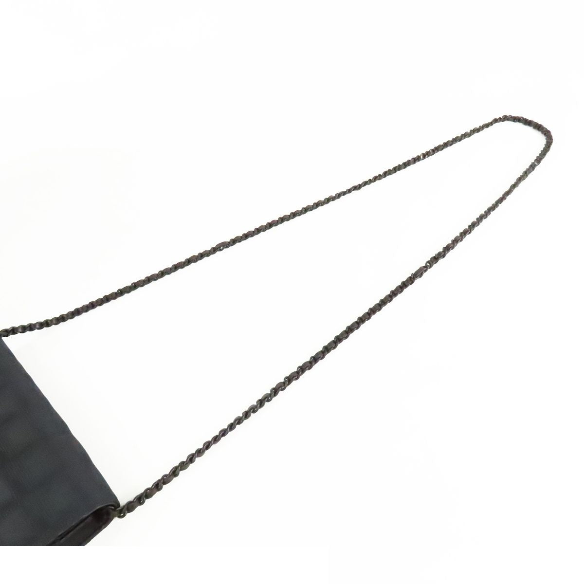Chanel New Travel Line Wallet Black Nylon Leather Chain Shoulder Bag — view 4
