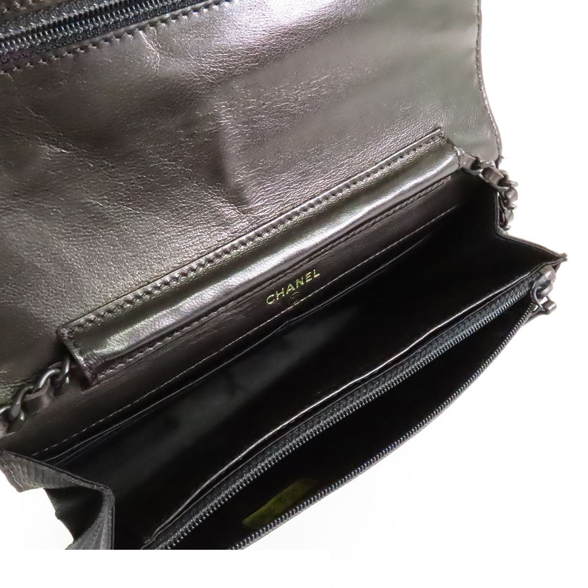 Chanel New Travel Line Wallet Black Nylon Leather Chain Shoulder Bag — view 5