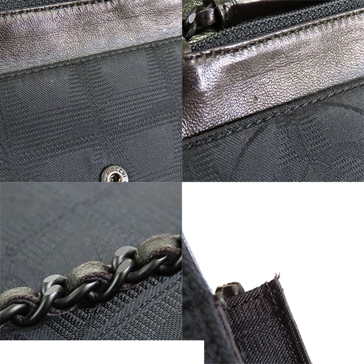 Chanel New Travel Line Wallet Black Nylon Leather Chain Shoulder Bag — view 7