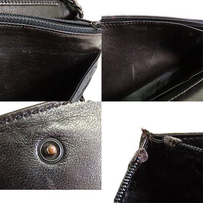 Chanel New Travel Line Wallet Black Nylon Leather Chain Shoulder Bag — view 8