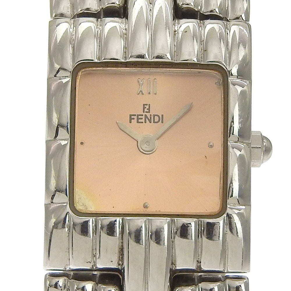 Fendi Horology Stainless Steel Quartz Analog Display Pink Gold Dial