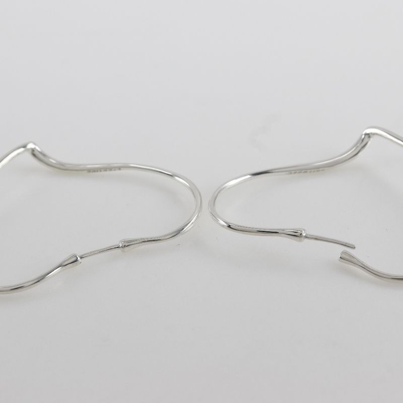 Tiffany & Co Open Heart Elsa Peretti Silver 925 Ladies 5.3g Earrings